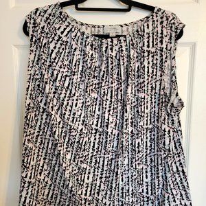 Plus Size 2X Tahari Tank/Shell White/Pink/Black/Blue